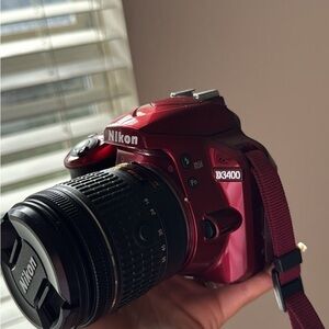 Nikon D3400 Burgundy DSLR Camera